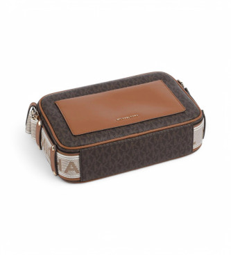 Michael Kors Brown monogrammed shoulder bag