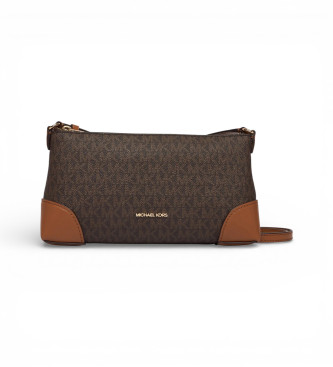 Michael Kors Brown monogrammed shoulder bag