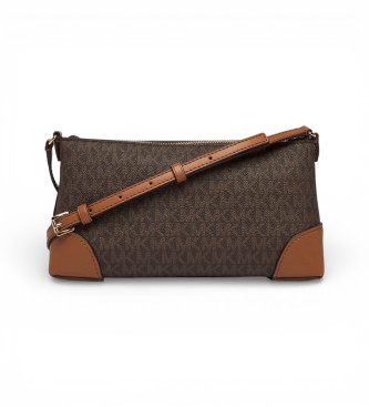 Michael Kors Brown monogrammed shoulder bag