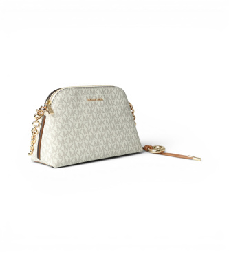 Michael Kors Freddie small beige chain crossbody bag