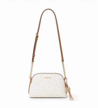 Michael Kors Freddie small beige chain crossbody bag