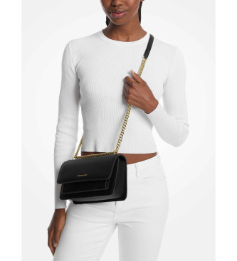 Michael Kors Bolso de hombro de piel logo negro