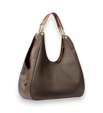 Michael Kors Ellie large shoulder bag with brown logo