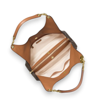 Michael Kors Ellie large shoulder bag with brown logo
