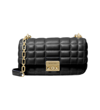 Michael Kors Bolso de hombro  piel acolchada Tribeca pequeo de piel negro