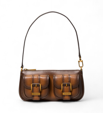 Michael Kors Brun Pochette Zoe-ldertaske