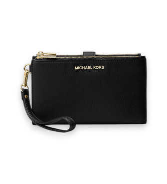 Michael Kors Bolso de pulsera Jet Set mediano de piel granulada negro