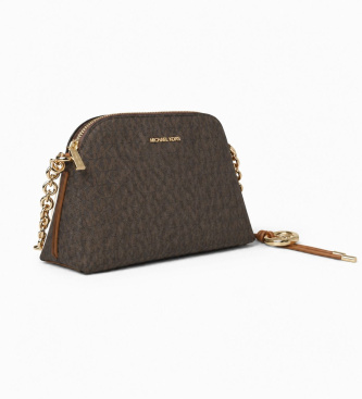 Michael Kors Freddie small brown crossbody bag with chain