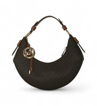 Michael Kors Saco meia-lua castanho com monograma