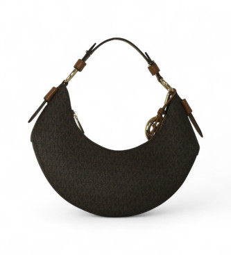 Michael Kors Saco meia-lua castanho com monograma