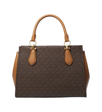 Michael Kors Marilyn medium skoletaske med brunt logo