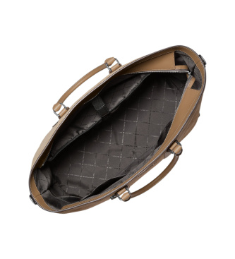 Michael Kors Hudson suede tote bag brown