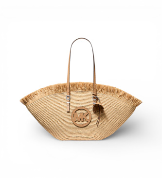 Michael Kors Saco grande Isa tote bege tecido � m�o