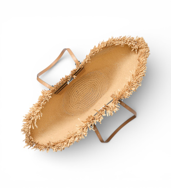 Michael Kors Saco grande Isa tote bege tecido � m�o