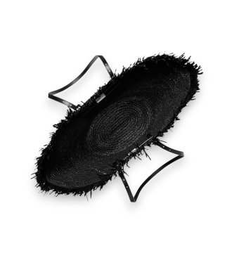 Michael Kors Grand sac fourre-tout Isa tiss� � la main en forme d'�ventail noir