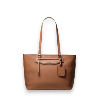 Michael Kors Bolsa tote Jet Set Travel média de couro granulado castanho