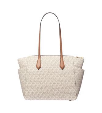 Michael Kors Marilyn draagtas medium met beige logo  