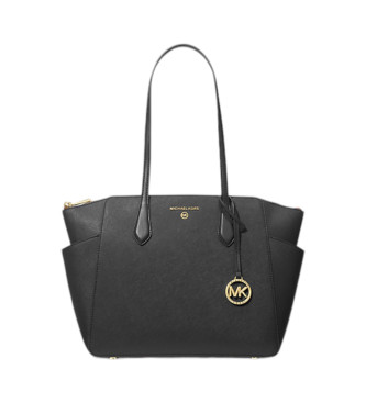 Michael Kors Marilyn middelgrote draagtas van saffiano leder  zwart