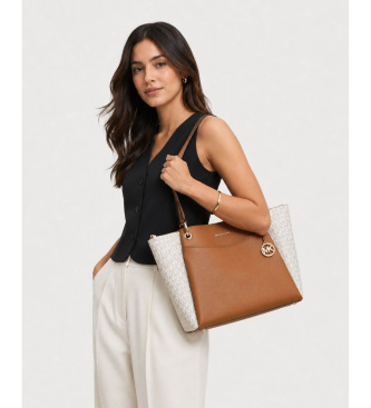 Michael Kors Bolso Tote May grande beige, marrón