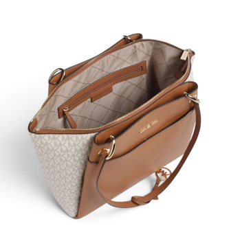 Michael Kors Bolso Tote May grande beige, marrón