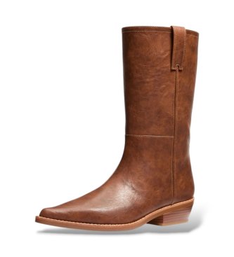 Michael Kors Farren Lederstiefel braun