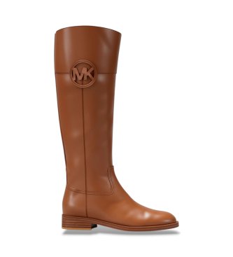 Michael Kors Stivali in pelle Kimmee Flat marroni