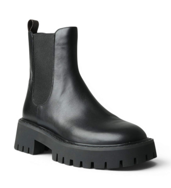 Michael Kors Black Asher Leather Ankle Boots