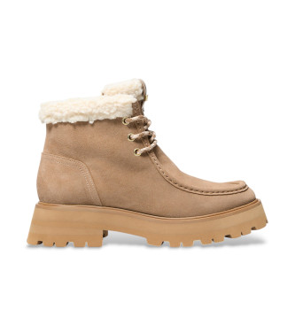 Michael Kors Braune Cade Lederstiefeletten