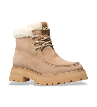 Michael Kors Braune Cade Lederstiefeletten