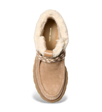 Michael Kors Braune Cade Lederstiefeletten