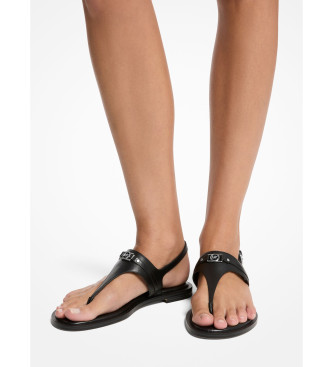 Michael Kors Leather Sandals Mandy black