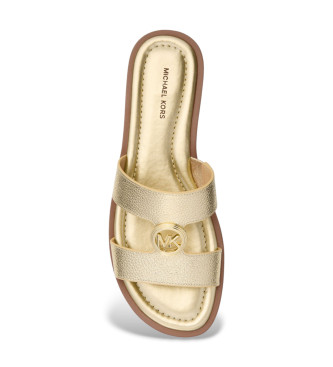Michael Kors Sandali in pelle dorata Goldie