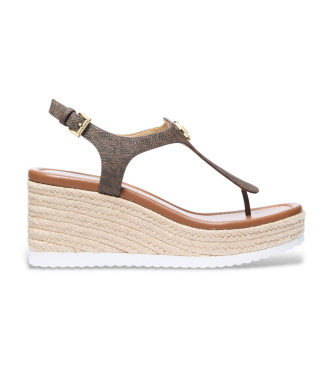 Michael Kors Brown logo wedges
