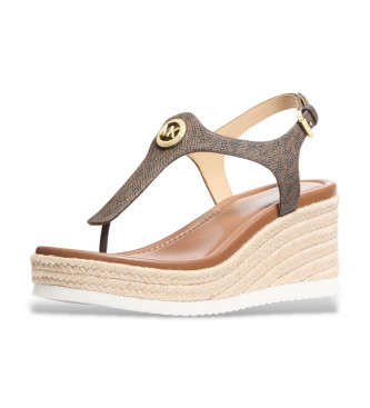 Michael Kors Brown logo wedges