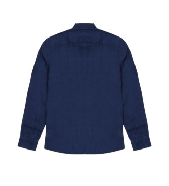 Michael Kors Camicia in lino blu navy