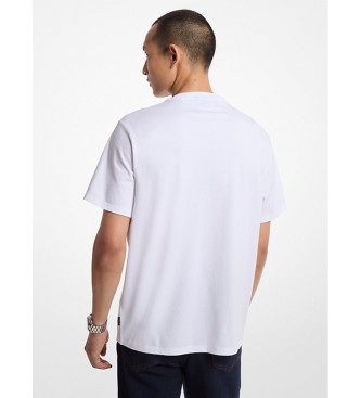 Michael Kors Camiseta de algodn con logotipo bordado blanco