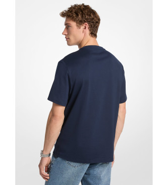 Michael Kors Bomulds-T-shirt med striber og blt logo