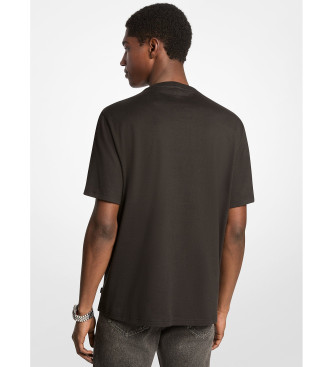 Michael Kors Baumwoll-T-Shirt mit Streifen und schwarzem Logo