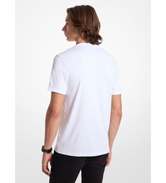 Michael Kors Camiseta de cuello redondo en algodn blanco