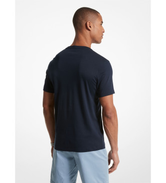 Michael Kors T-shirt  col rond en coton bleu marine