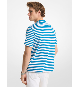 Michael Kors Saint-Tropez blue striped cotton plain knitted T-shirt