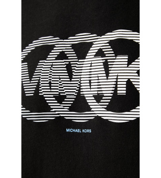 Michael Kors T-shirt nera con logo Split Victory