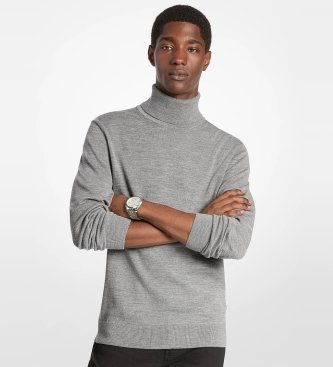 Michael Kors Gray wool turtleneck sweater