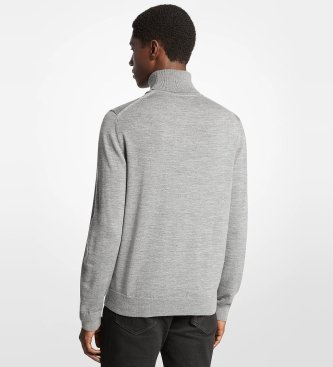 Michael Kors Gray wool turtleneck sweater