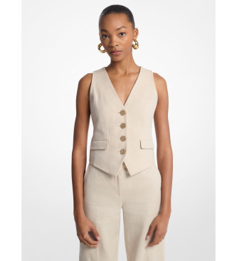 Michael Kors Beige linen waistcoats