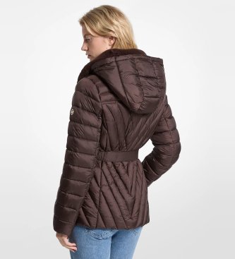 Michael Kors Giacca imbottita pieghevole marrone