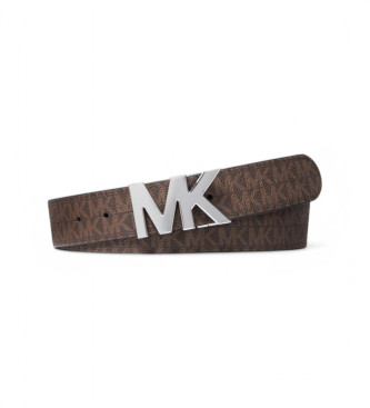 Michael Kors Ceinture avec boucle et logo rversible marron