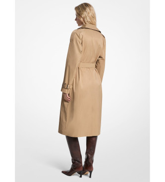 Michael Kors Gabardine em tecido de algodo com cinto castanho na cintura