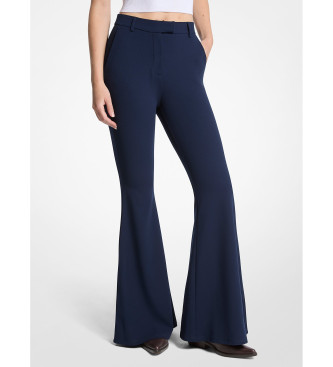 Michael Kors Calas de ganga largas em crepe stretch azul