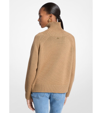 Michael Kors Jersey de cuello vuelto de lana marrn